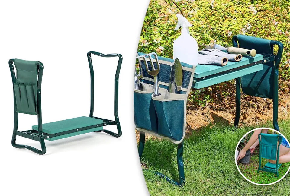 Folding garden stool 
