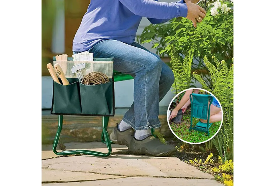 Folding garden stool 