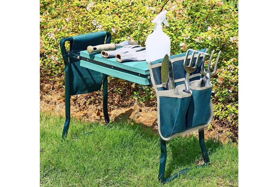 Folding garden stool 