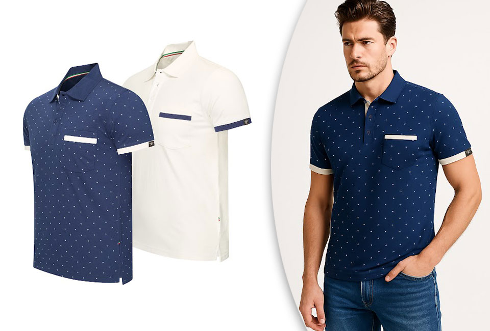 Polos de algod&oacute;n para hombre 1 + 1 GRATIS