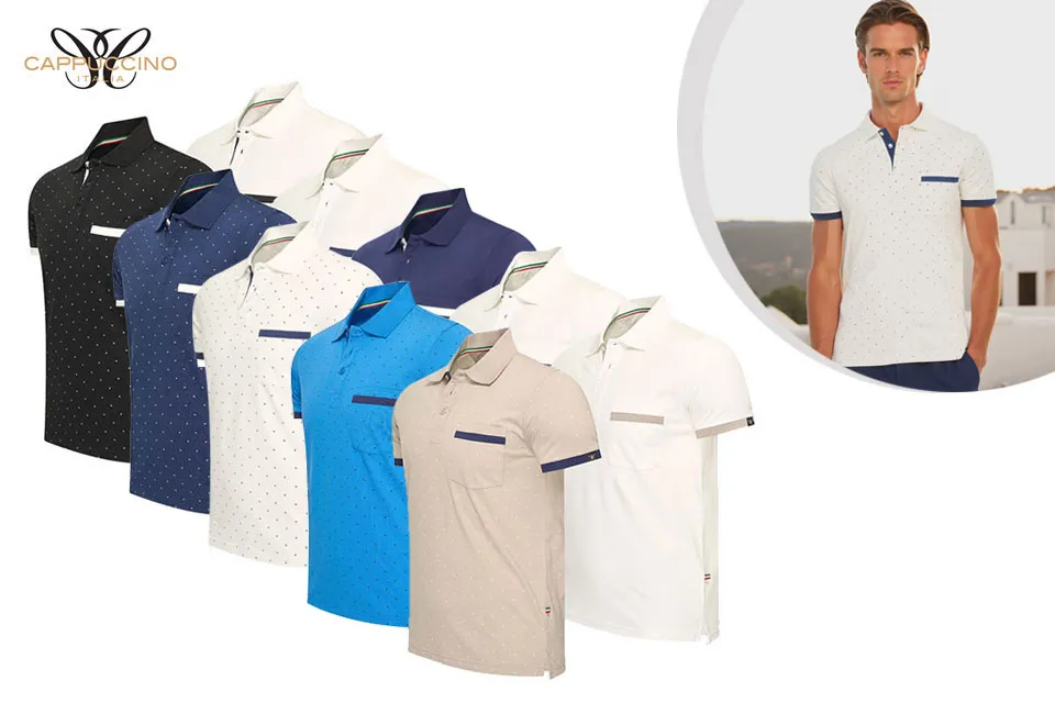 Men&#039;s cotton polo shirts BOGOF