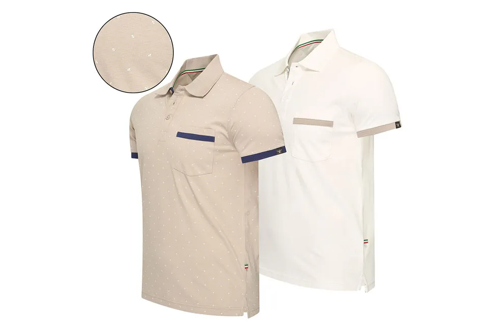 Men&#039;s cotton polo shirts BOGOF