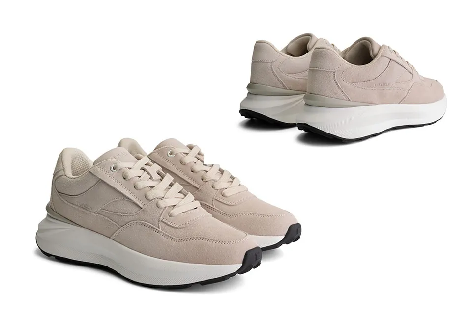 Modische Damen-Ledersneakers mit sportlicher Sohle