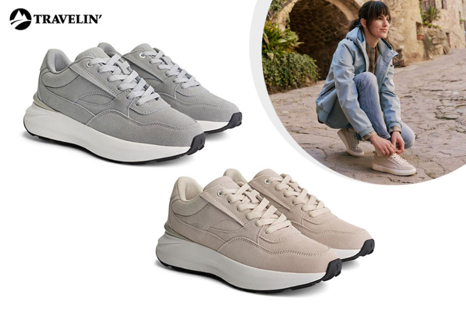 Stijlvolle lederen damessneakers met sportieve zool