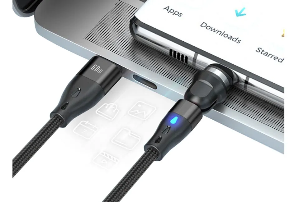 lUniverselles magnetisches Dreh-Ladekabel