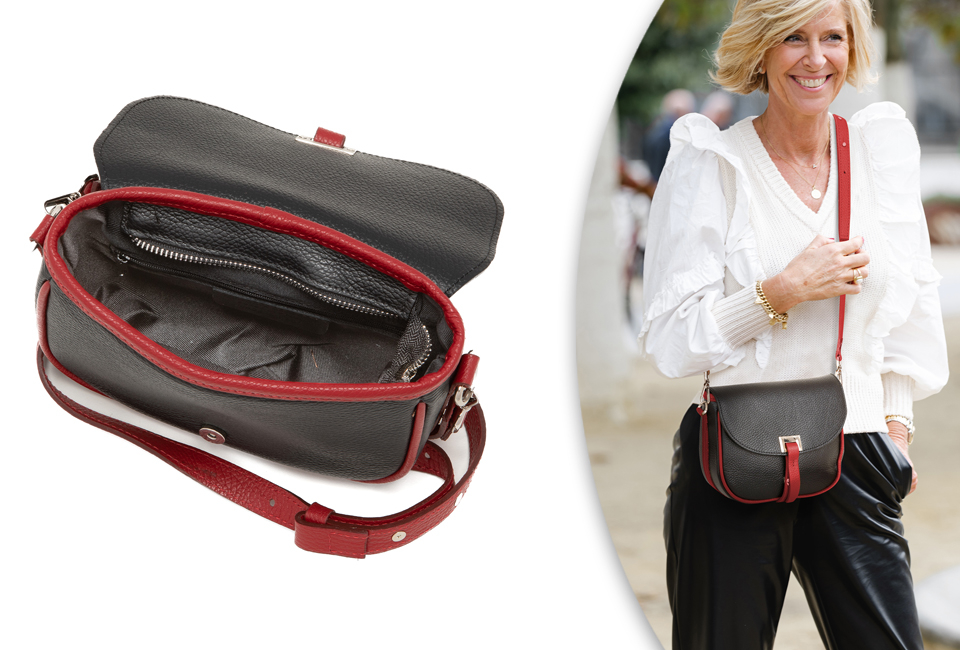 Sac &agrave; main en cuir italien