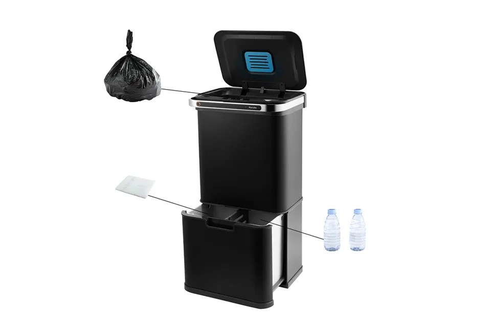 Cubo de basura de 60L con sensor y esterilizaci&oacute;n con ozono