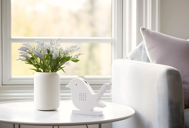 Decoratief vogelgeluiddoosje met bewegingssensor