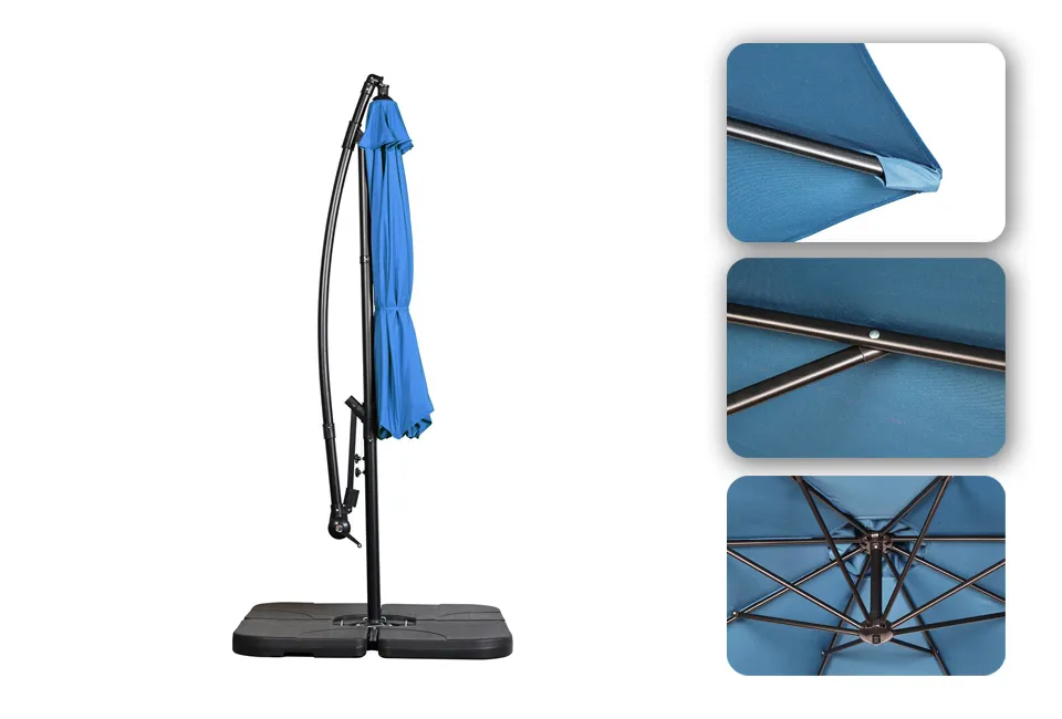 Hanging parasol in 4 colours