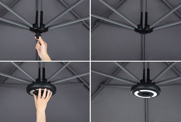Élégant parasol déporté disponible en 4 couleurs