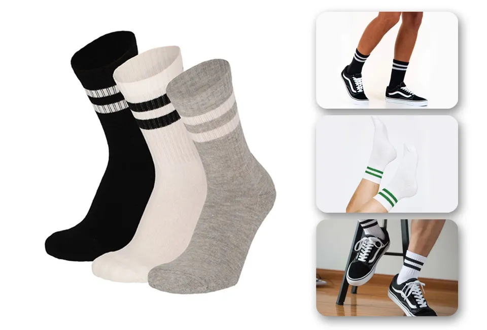 3 paires de chaussettes de sport &eacute;l&eacute;gantes