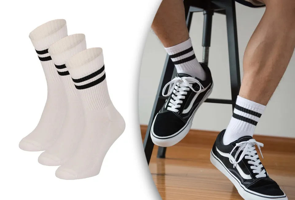 3 paires de chaussettes de sport &eacute;l&eacute;gantes