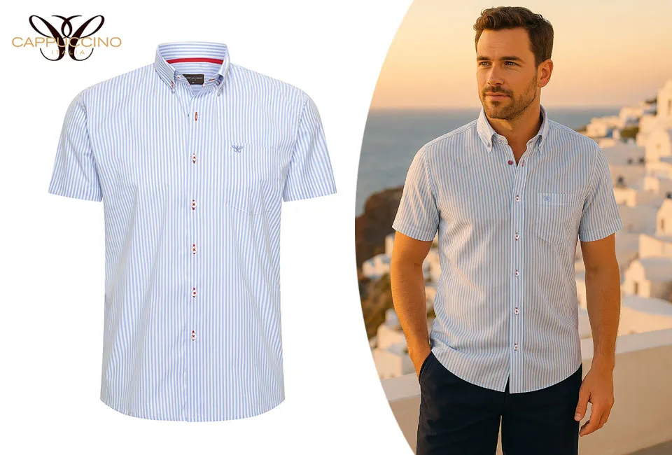 Chemise homme l&eacute;g&egrave;re &agrave; manches courtes