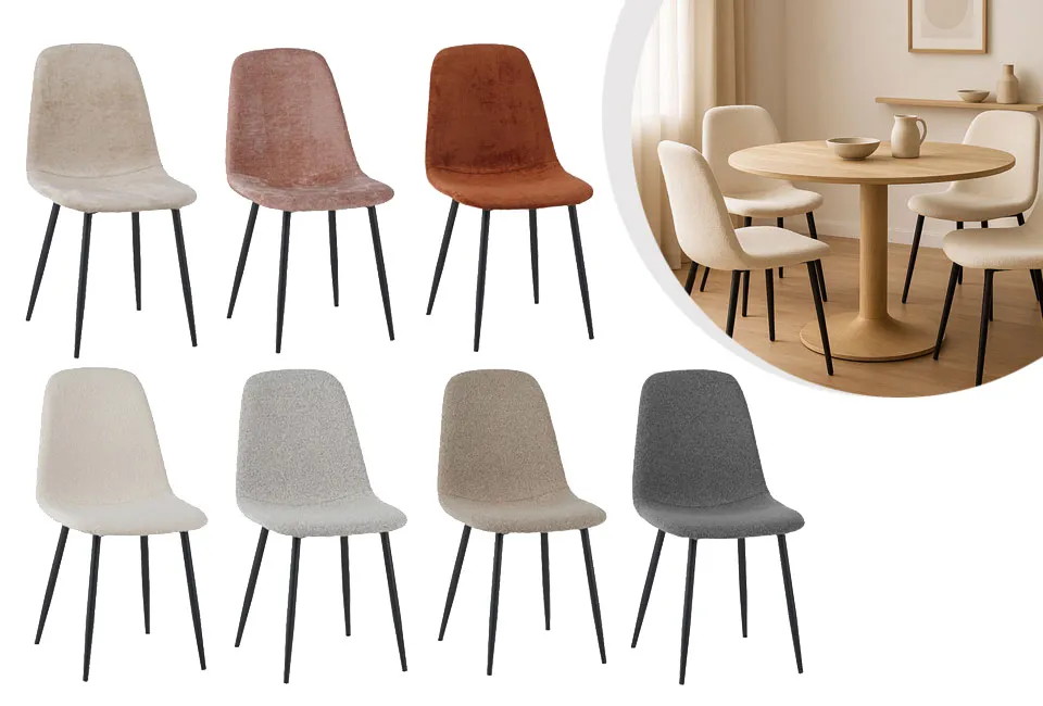 Set van 2 eetkamerstoelen in Scandinavische stijl
