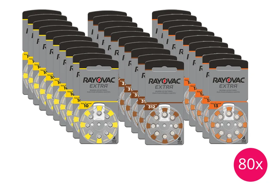 80 batterijen voor je gehoorapparaat