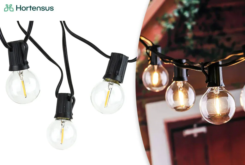 Tira de luz LED vintage de 5,5 m para interior o exterior