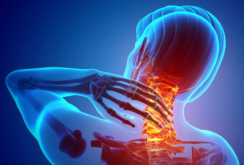 Massage device for the neck