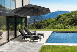 Parasol double avec housse de protection — 2