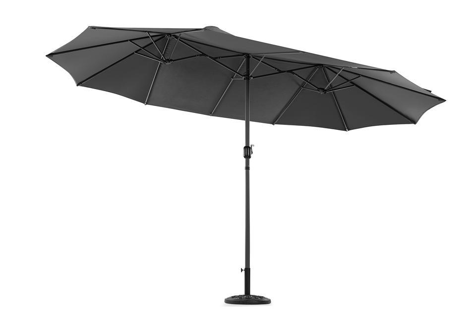 Parasol double avec housse de protection