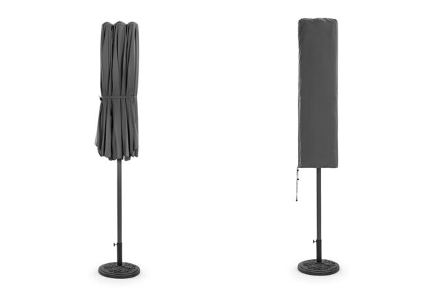 Parasol double avec housse de protection
