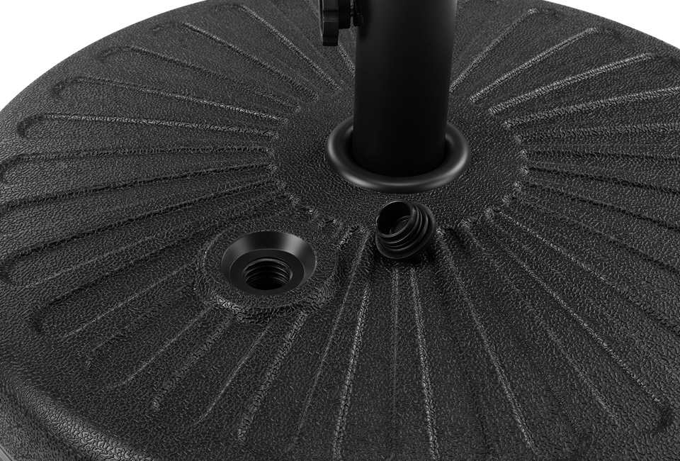 Parasol double avec housse de protection
