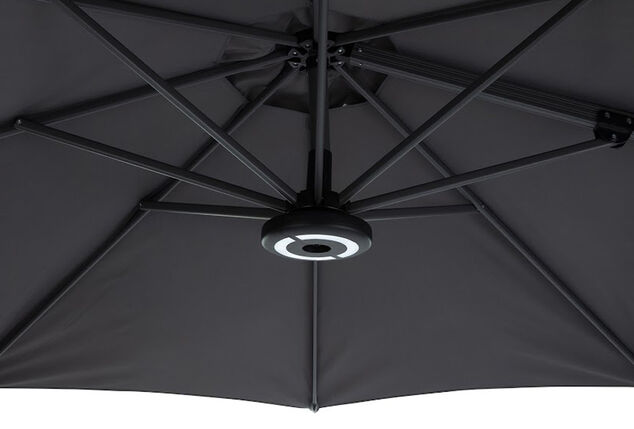 Parasol double avec housse de protection
