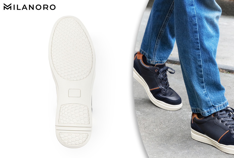 Sneakers da uomo in pelle alla moda