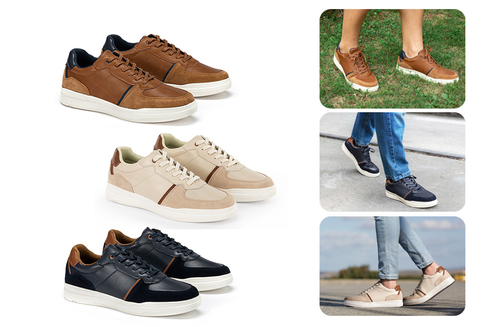 Sneakers da uomo in pelle alla moda