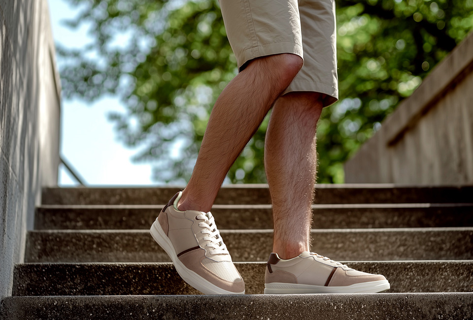Sneakers da uomo in pelle alla moda