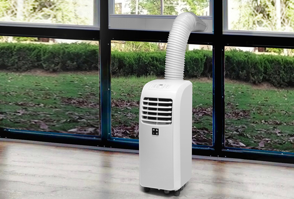 3-in-1 mobiele airconditioning met afvoerslang