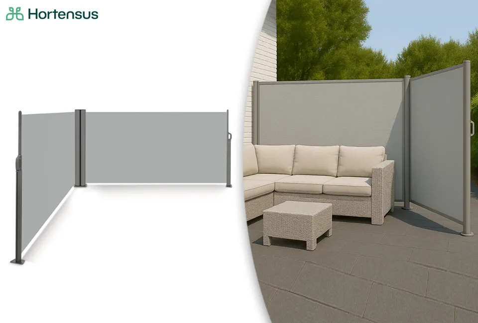 Dubbel aluminium windscherm