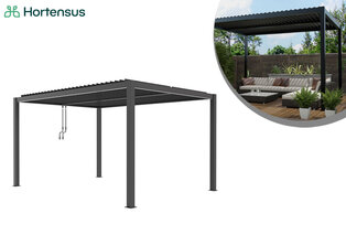 Pergola élégante en blanc et anthracite