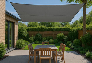 Déstockage : Voile d'ombrage triangulaire ou carrée disponible en gris ou taupe — 11