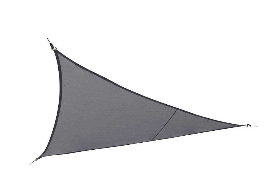 Déstockage : Voile d'ombrage triangulaire ou carrée disponible en gris ou taupe