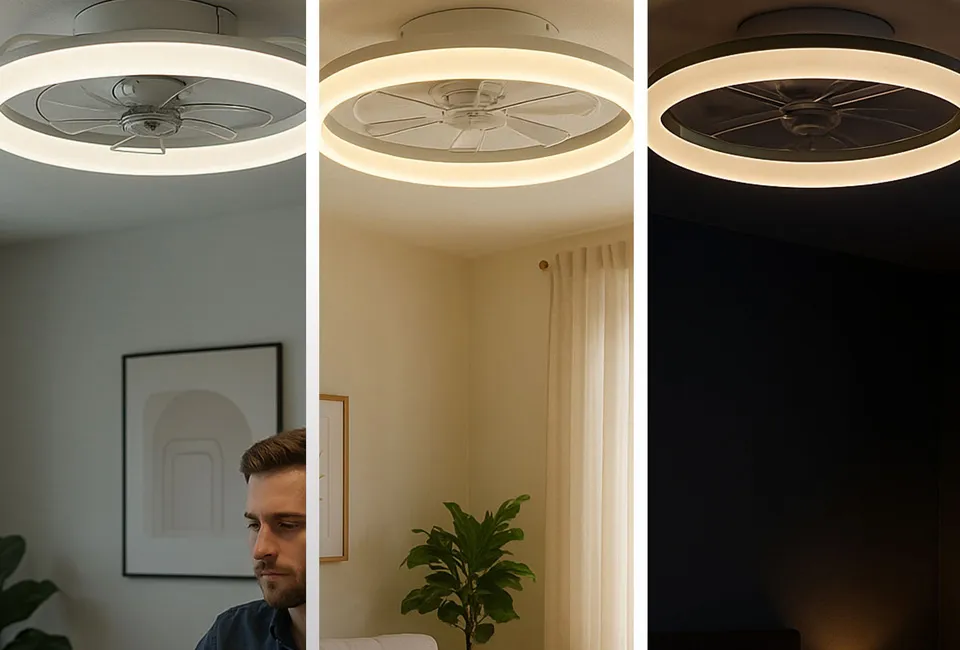 Lampada da soffitto con ventilatore