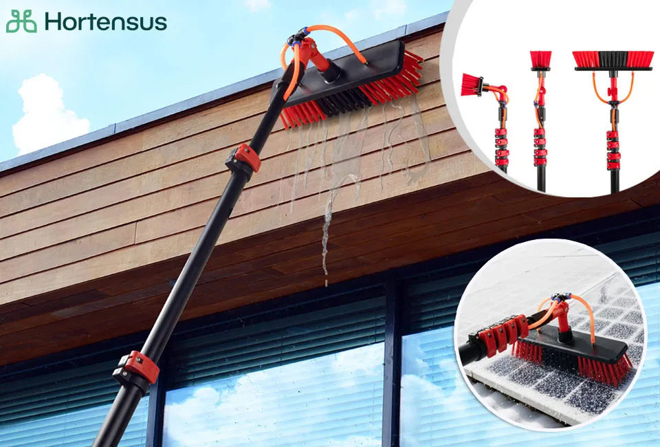 Cepillo telesc&oacute;pico de limpieza con agua