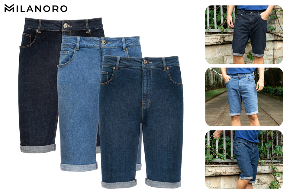 Déstockage : short en jean élégant et confortable pour homme