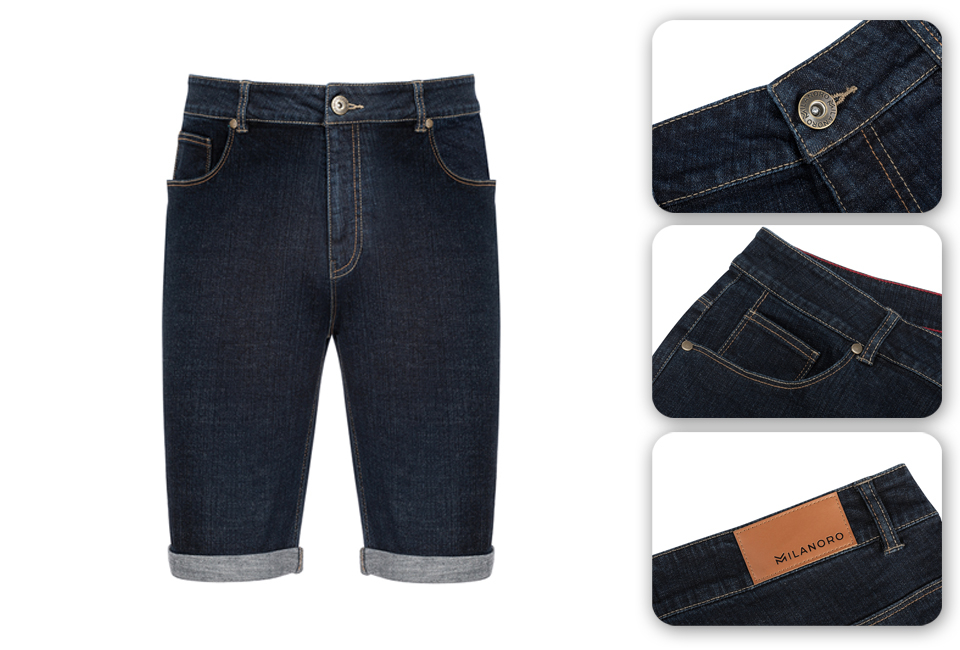 Déstockage : short en jean élégant et confortable pour homme