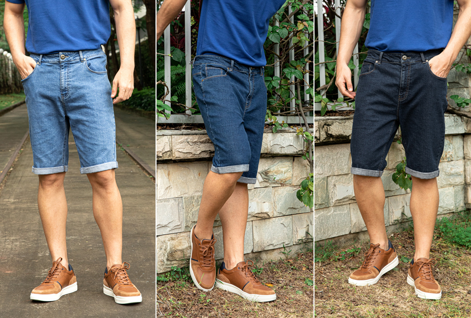 Déstockage : short en jean élégant et confortable pour homme