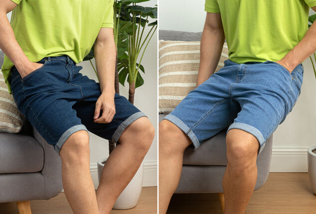 Déstockage : short en jean élégant et confortable pour homme