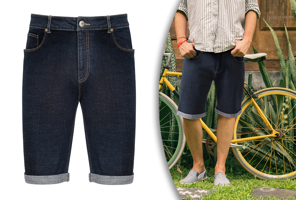 Déstockage : short en jean élégant et confortable pour homme