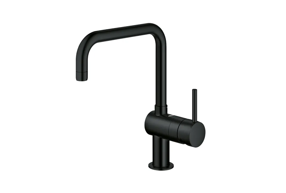 Black GROHE Minta kitchen tap