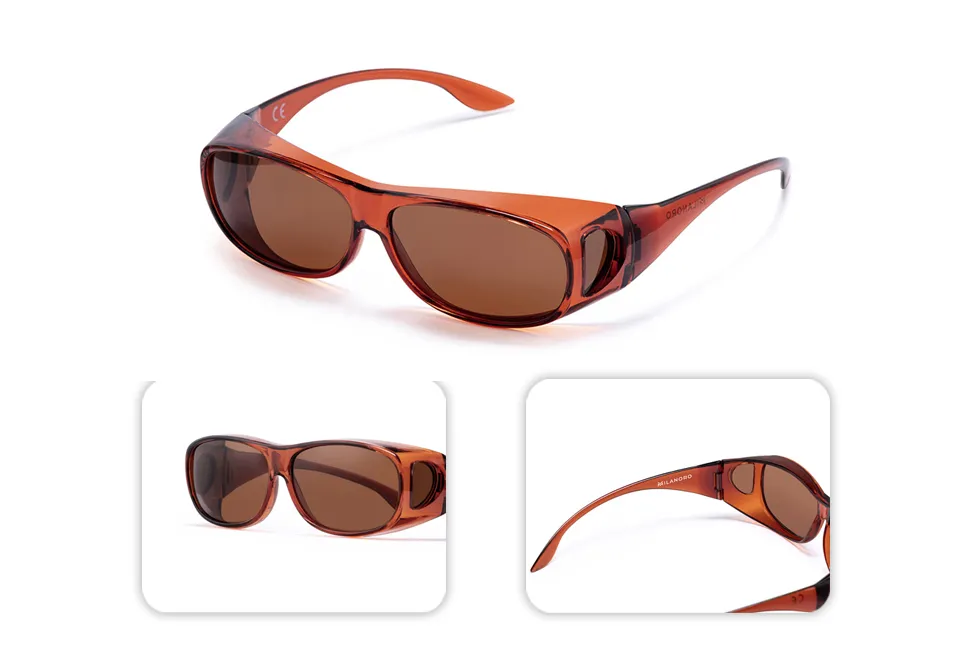 Sur-lunettes de soleil polaris&eacute;es avec &eacute;tui de protection