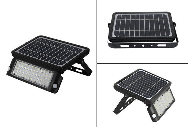 Ledlamp op zonne-energie van 5W of 10W met bewegingsdetectie