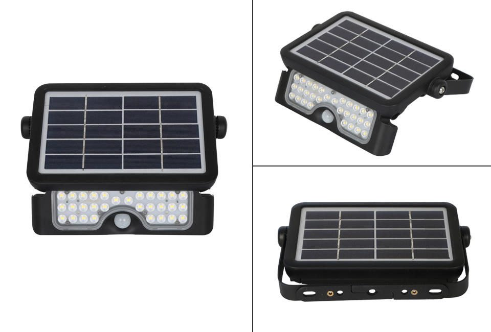 Ledlamp op zonne-energie van 5W of 10W met bewegingsdetectie