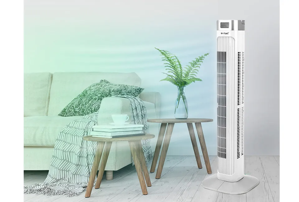 Ventilateur tour &eacute;l&eacute;gant &agrave; 3 vitesses