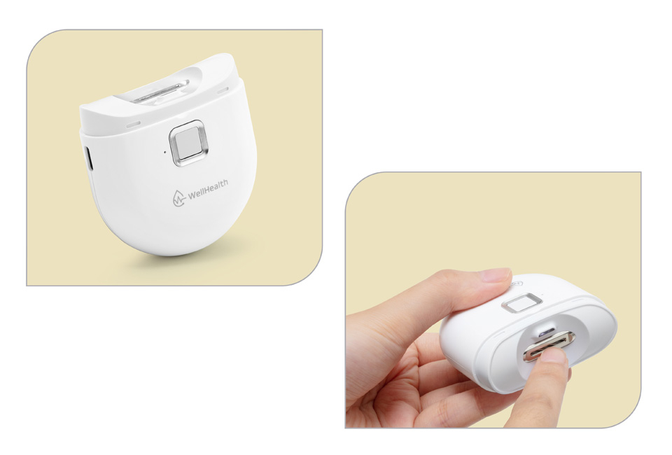 Corta-unhas elétrico com bandeja de recolha e luz LED