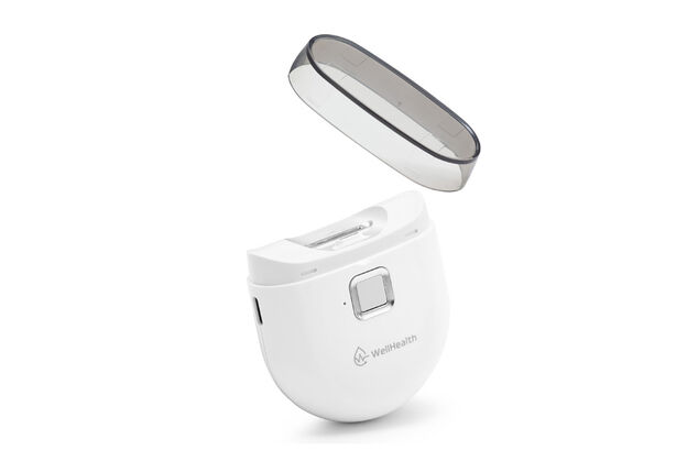 Corta-unhas elétrico com bandeja de recolha e luz LED