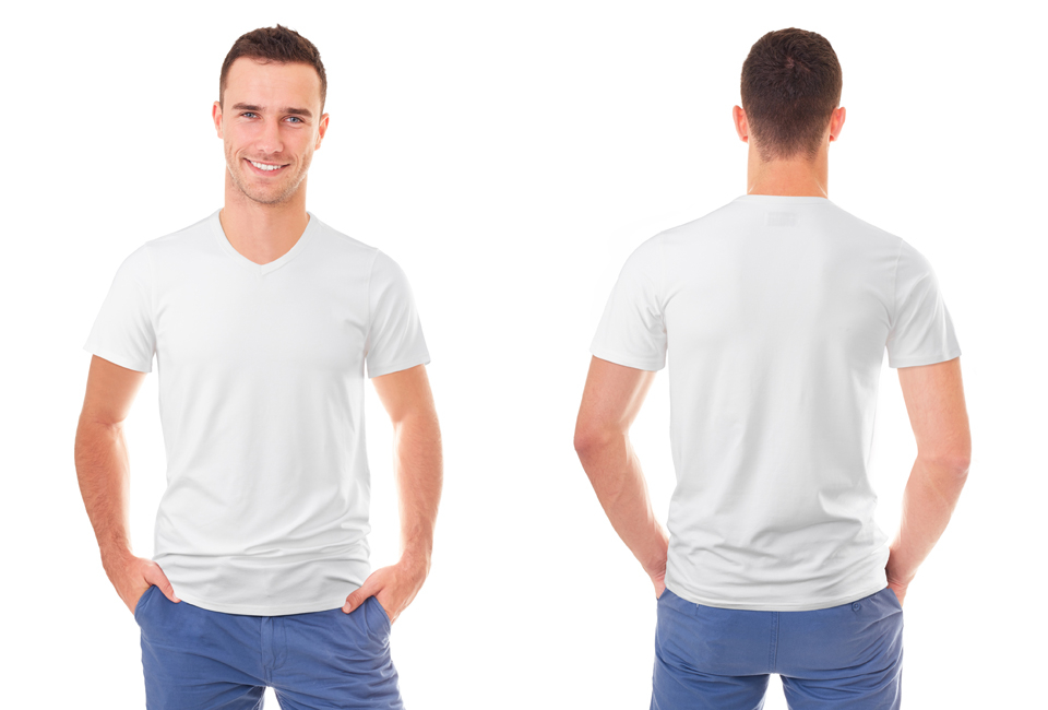 4-pack extra lange katoenen T-shirts