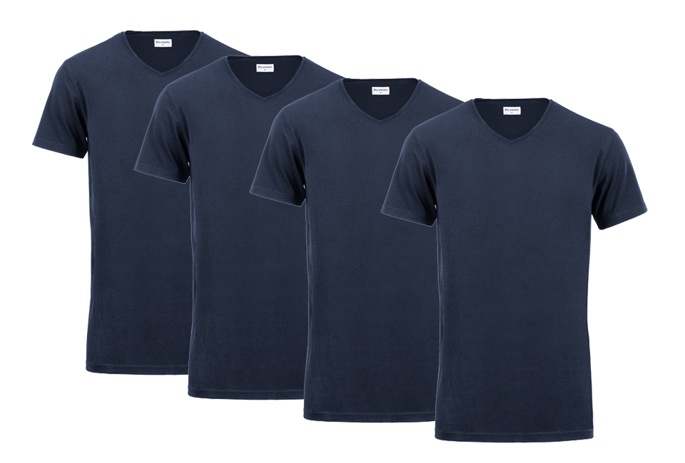 4-pack extra lange katoenen T-shirts